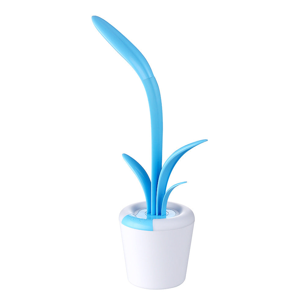 blue LeafGlow rechargeable LED plant lamp