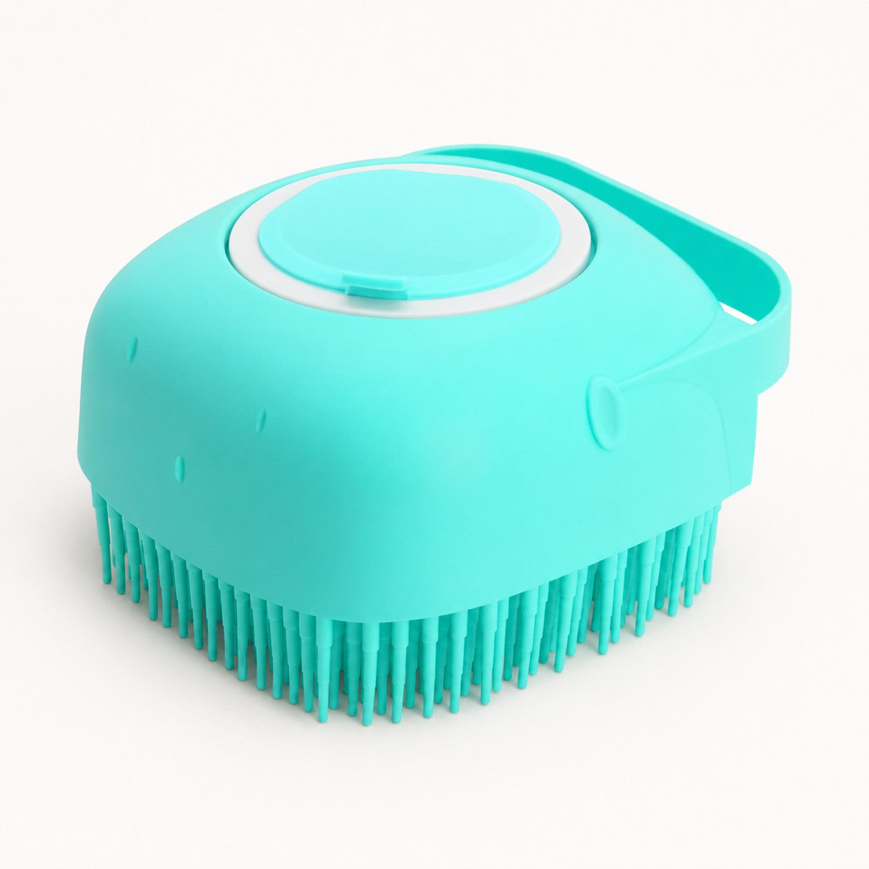 Blue BubblePaw shampoo dispensing silicone pet bath brush