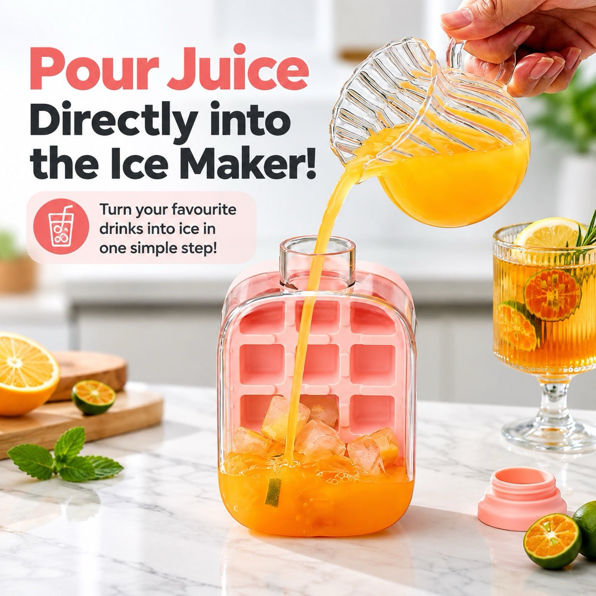 ChillPop instant ice maker cup for chilled drinks