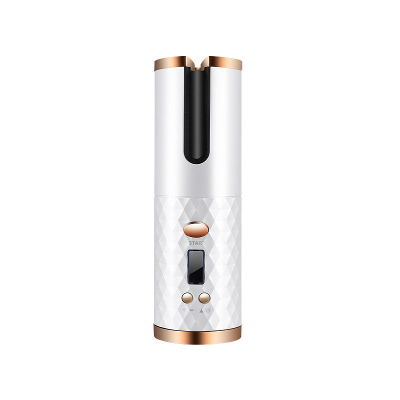 Cordless automatic hair curler with rechargeable ceramic curling technology for effortless salon-quality curls.