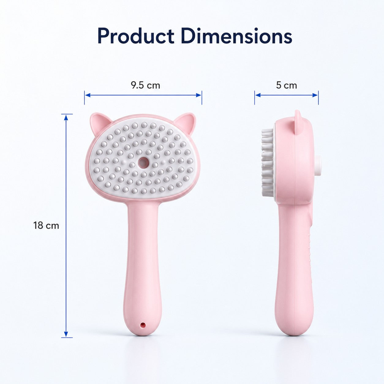 MistyPaw pet grooming brush releasing a gentle mist
