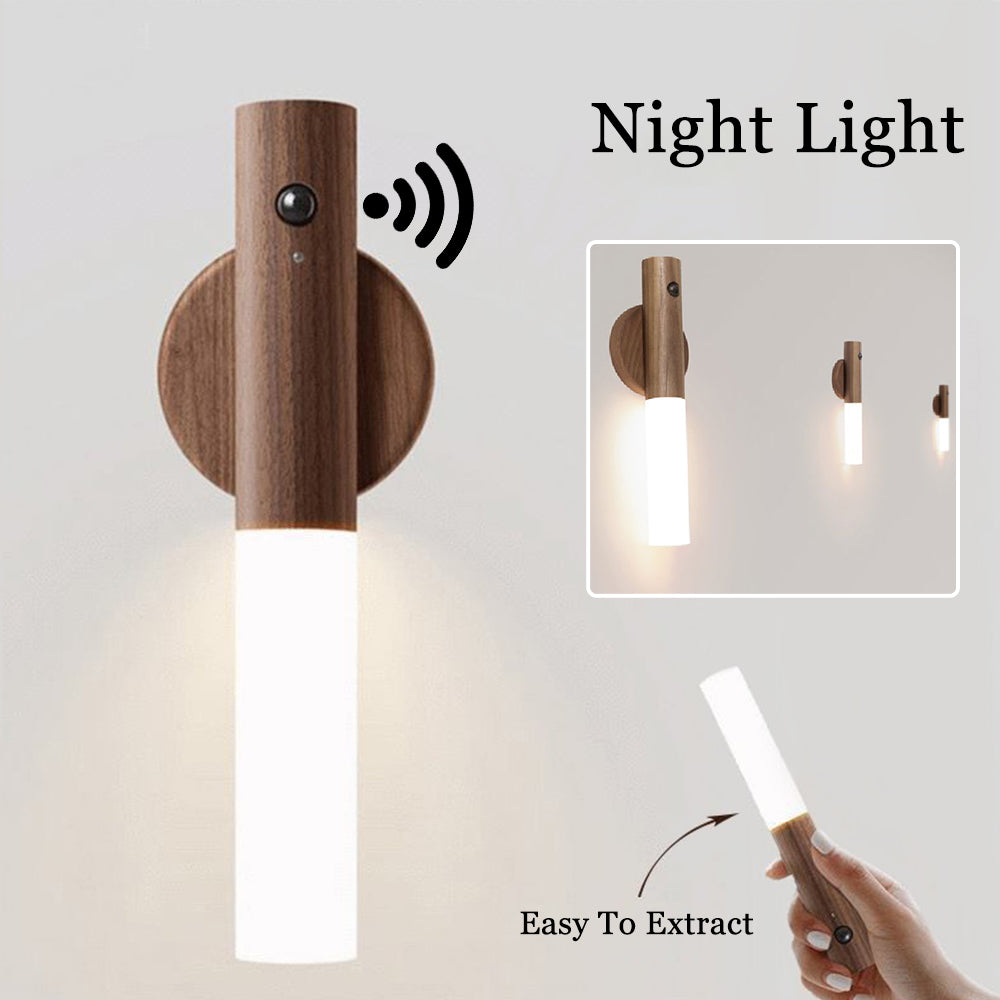 Wireless motion sensor night light for hallways, bedrooms and cabinets.
